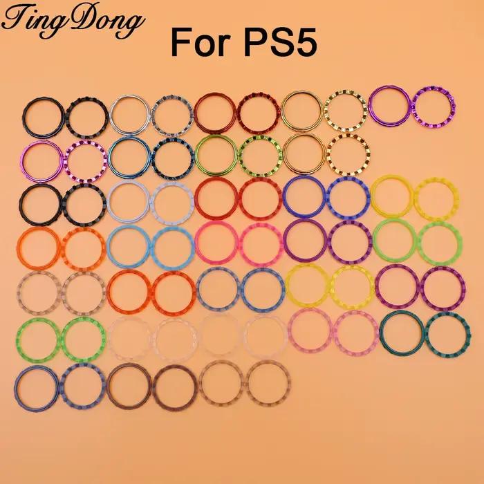 4 paires pour contrôleur PS5 en plastique coloré + couleur transparente