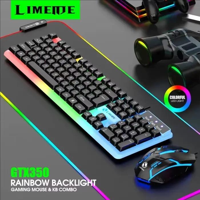 Clavier de jeu souris Combos ordinateur portable rétro-éclairage Gamer Kit LED filaire Usb
