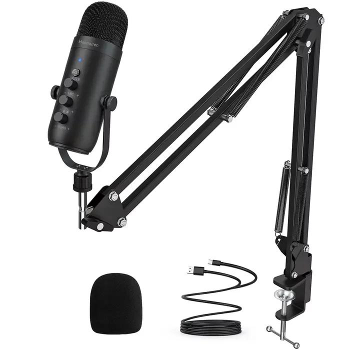 Haomuren-Kit de microphone professionnel à condensateur cardioïde