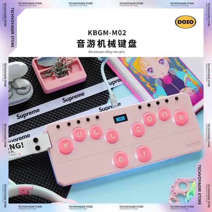 DOIO KBGM-M02 Mini clavier mécanique à interrupteur court en alliage d'aluminium
