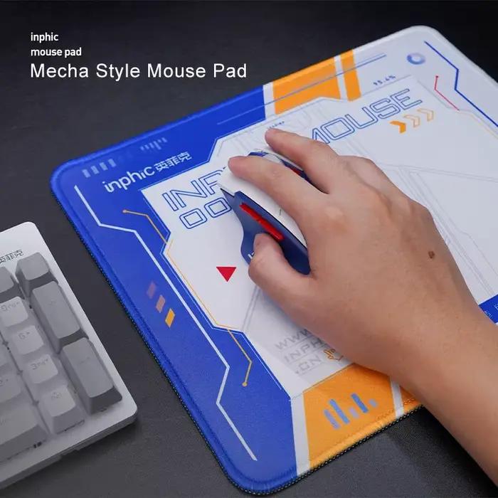 Sous-souris INPHIC PD60 Style Mecha Radioprotective en Caoutchouc Bleu Royal Pour Jeux de Bureau Occasions Spéciales Bureaux Personnalisés