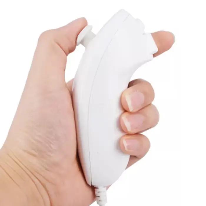 1 pièces poignée de jeu incurvée gauche contrôleur Nunchuk pour Nintendo Wii manette Nunchuck