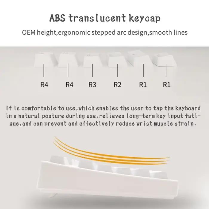108 touches clavier mécanique Keycaps brésilien Abnt2 disposition Keycap OEM profil ABS