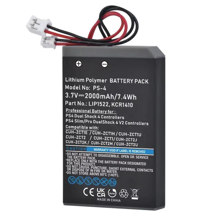 2000mAh PS4 Contrôleur Batterie pour Sony PlayStation 4 PS4 Pro DualShock4 KCR1410 LIP1522 CUH-ZCT1E CUH-ZCT2 Sans Fil