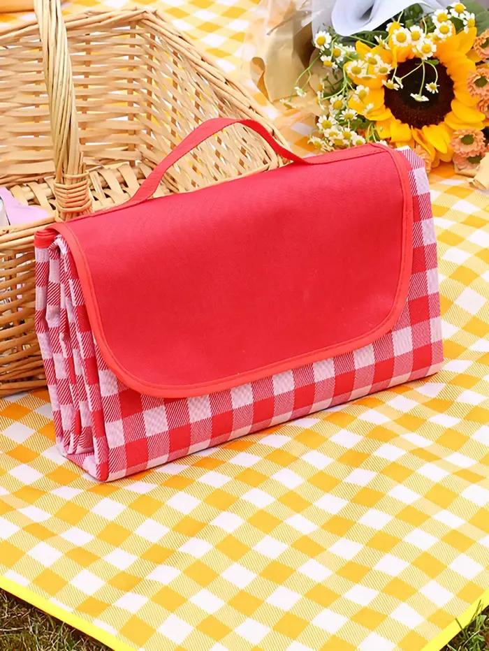 Tapis de pique-nique pliable, tapis de plage de sable Portable, tissu Non tissé épais, couverture de Camping, tapis de pique-nique en plein air résistant à l'humidité
