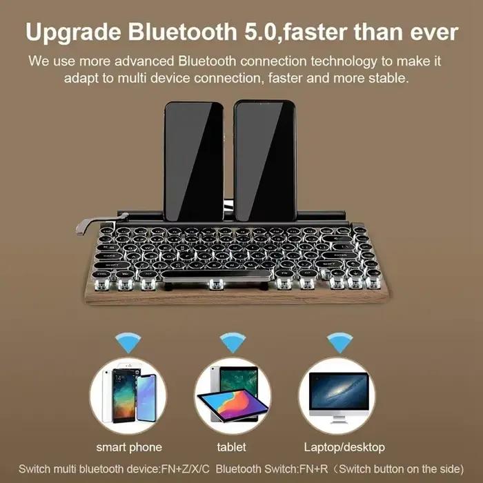 Clavier Bluetooth sans fil pour ordinateur de bureau