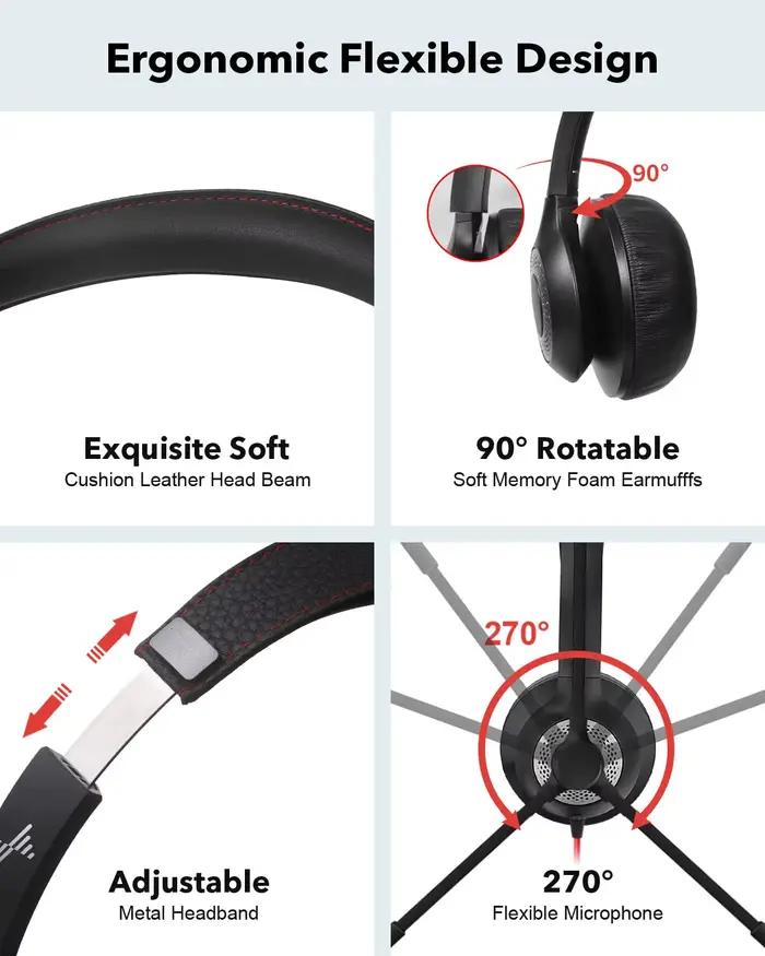 Casque USB avec micro pour PC