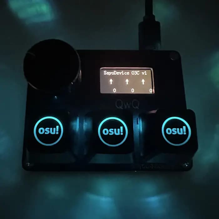 O3C jeu clavier SayoDevice OSU O3C déclencheur rapide Hall commutateurs magnétique rose commutateurs clavier bouton écran copie pâte Shotcut