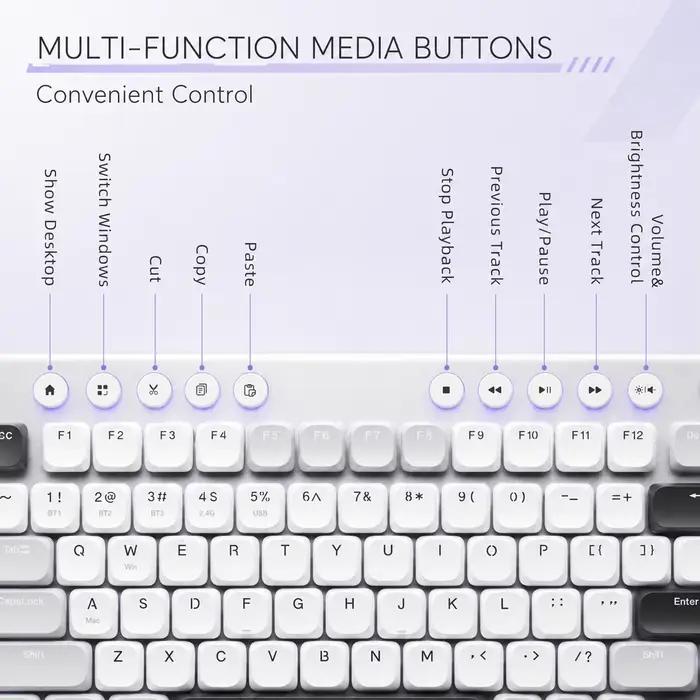 THUNDEROBOT K96 clavier mécanique sans fil