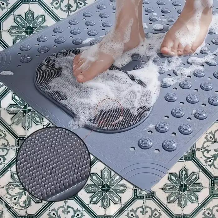 Tapis de Massage antidérapant pour salle de bain, couleur unie, pour la maison, à ventouse, imperméable, résistant à la saleté, pour toilettes, hôtel