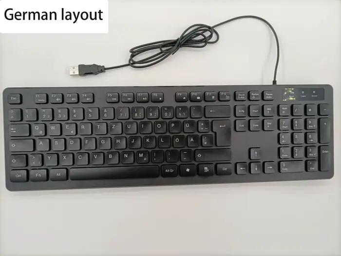 Allemand/espagnol//russe/arabe/français (AZERT) clavier filaire