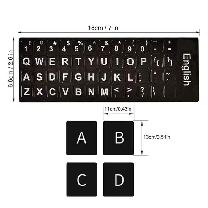 Autocollants de clavier résistants à l'usure