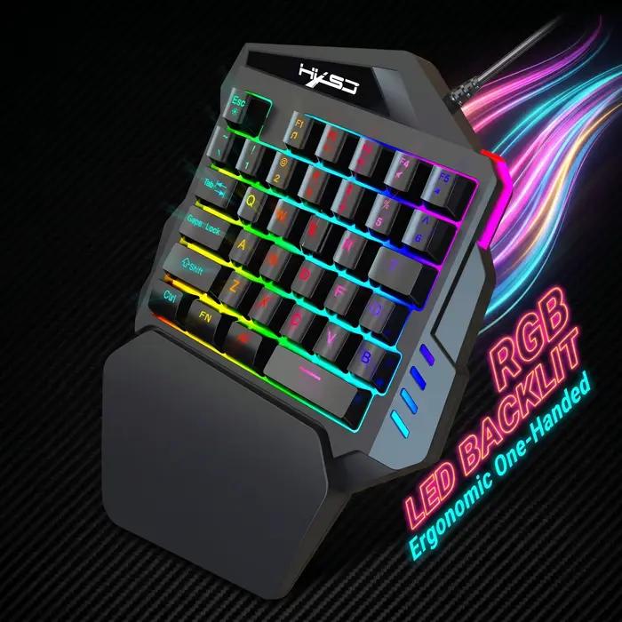 Clavier de jeu ergonomique à 35 touches avec éclairage RVB