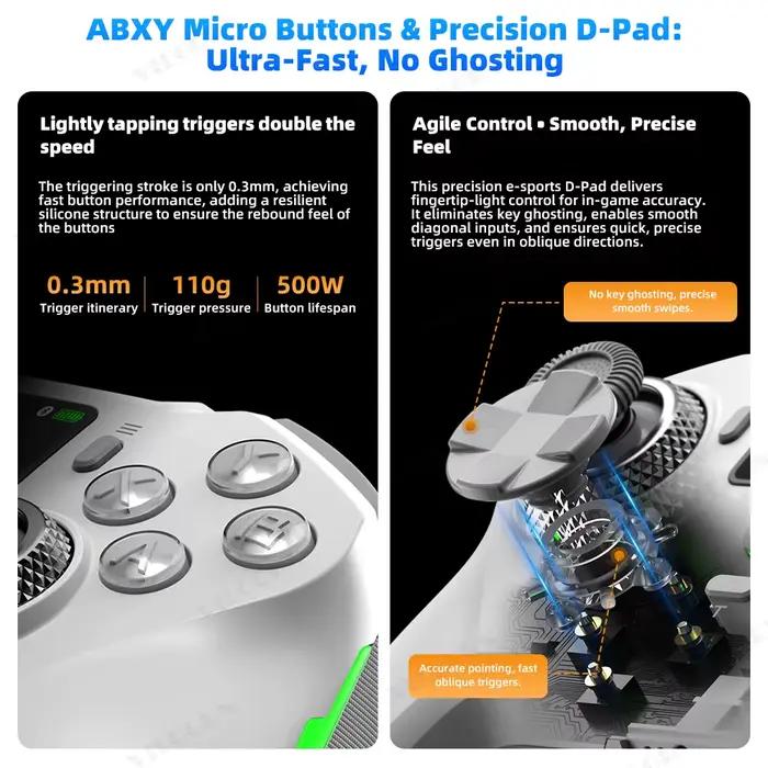 Manette de jeu sans fil pour PC/Console Switch OLED/Lite avec écran interactif