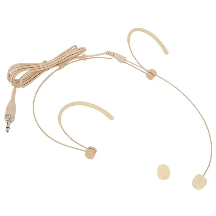 Casque d'écoute Beige réglable à Double crochet d'oreille
