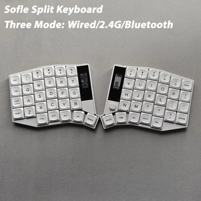 Clavier séparé Sofle, trois modes