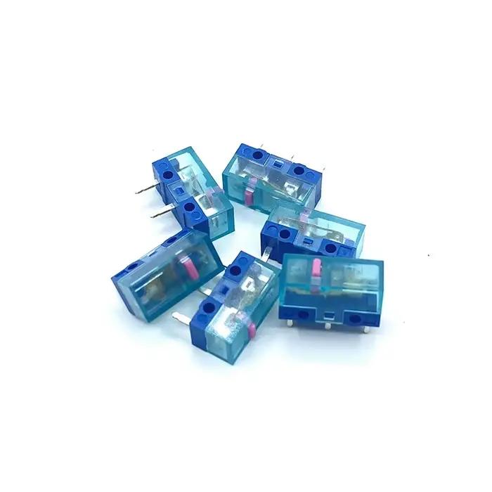 HUANO souris Micro bouton de commutation coque bleue transparente point rose 80 Millions de vie