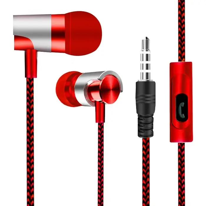 Écouteurs filaires rouge/bleu 3.5mm