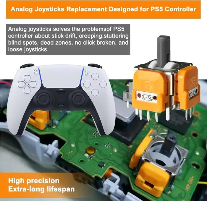 «Verison de mise à niveau» Joysticks à effet Hall pour contrôleur PS5