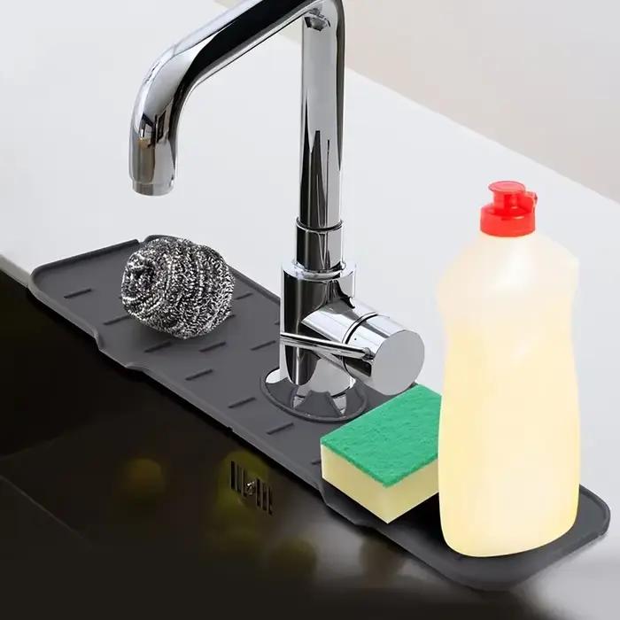 Anies-Polymères absorbants en silicone pour évier de cuisine, tampon de vidange, attrape-éclaboussures d'eau, tapis, seau Tom, dessus de seau, gadgets de protection