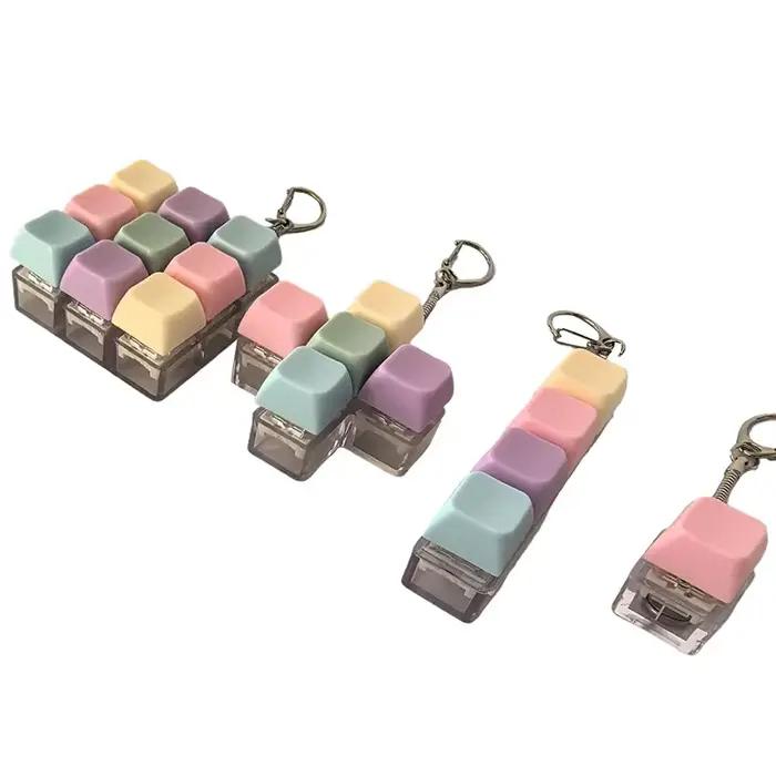 1/4/5/9 touches clavier mécanique axe testeur bouton Keycap porte-clés