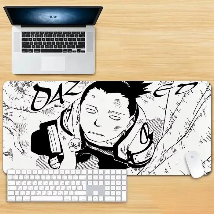 Cool N-Nara Shikamaru Tapis de souris de jeu antidérapant avec bords cousus
