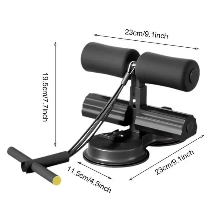 Barre d'assistance pour sit-ups avec doubles ventouses et corde, équipement d'entraînement abdominal pour la maison, machine de musculation pour la graisse abdominale