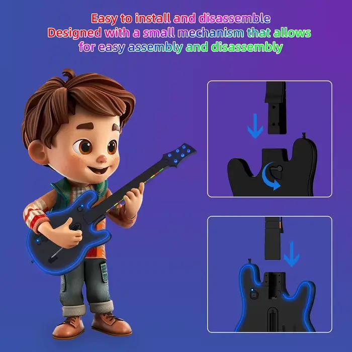 Contrôleur de guitare sans fil pour PS4 PS3 PC Rock Band Guitar Hero mode de jeu musical occasionnels pour adultes adolescents
