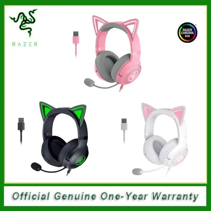 Casque filaire USB Razer Kraken Kitty V2 - Éclairage réactif au flux - Micro cardioïde hyperclé - Pilotes 40 mm - Son