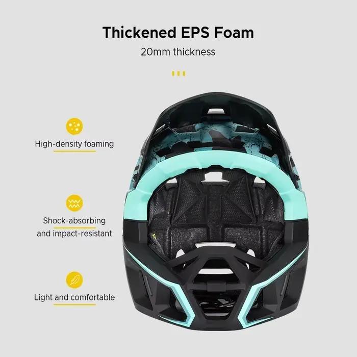 Équipement de cyclisme de sécurité pour vélo de montagne, casque intégral pour adultes de course de descente avec 31 évents et visière réglable, hommes/femmes