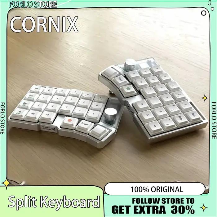 Clavier réparti Cornix 48 touches double mode avec prise en charge filaire et Bluetooth