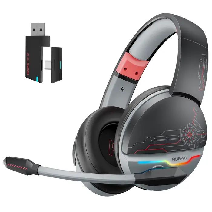 NUBWO Dual G08 Casque de jeu sans fil avec microphone pour PS5