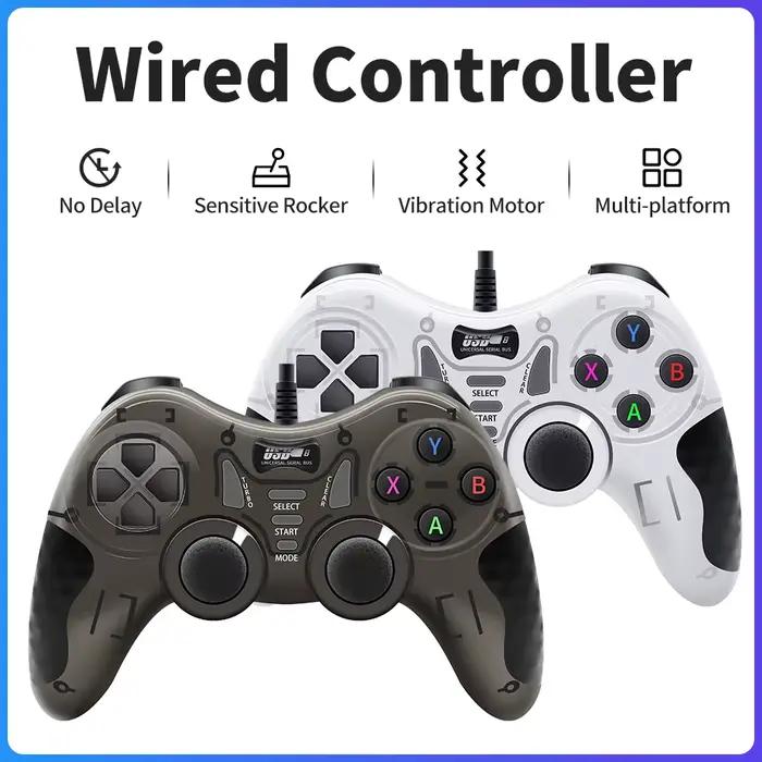 Contrôleur de jeu filaire avec 360 ° Manette 3D pour PS3/PS2/PS1/Steam/console de jeu/TV/ordinateur portable