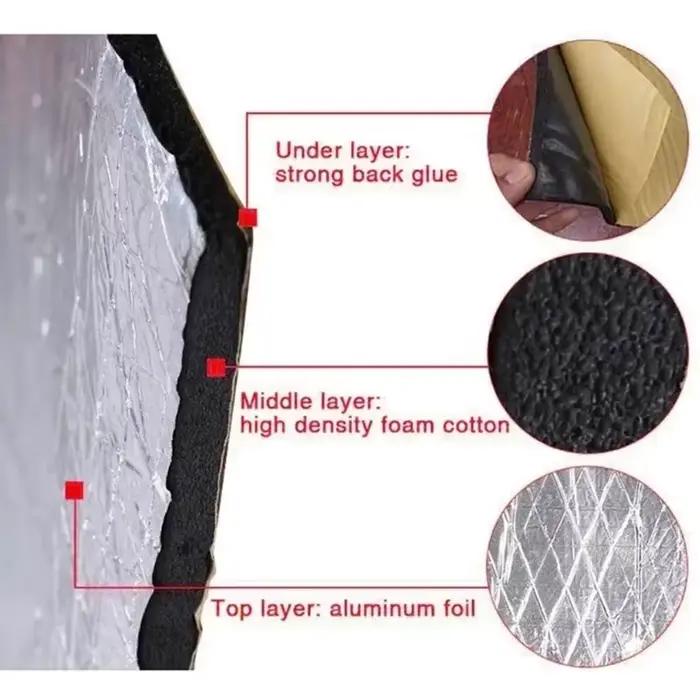 Tapis d'insonorisation de voiture 5mm 10mm, mousse à cellules fermées pour isolation thermique du bruit, capot de voiture, tapis d'isolation pour camping-car, isolation phonique