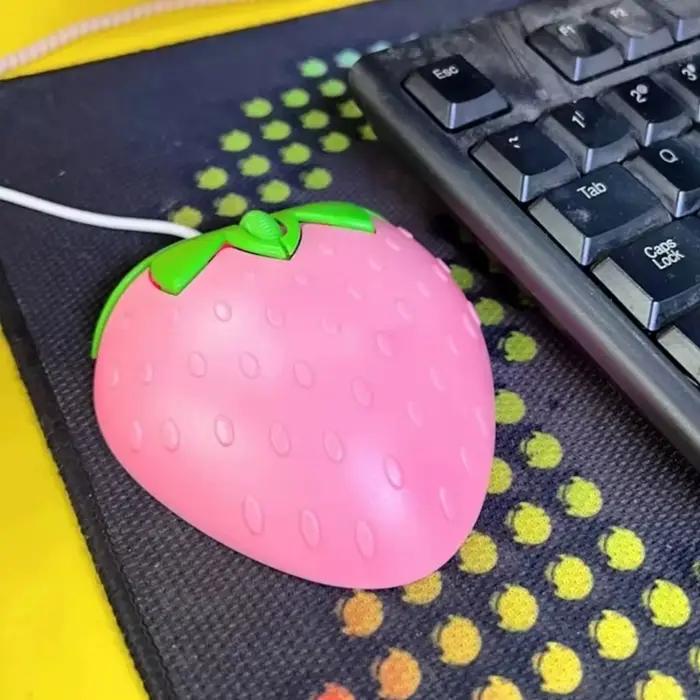 Souris USB rose élégante, souris jeu optique compacte pour le bureau le bureau