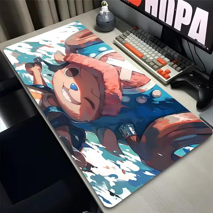 Tapis de souris Tony Tony Chopper One Piece Anime XXL pour gamer clavier souris bureau entrée office mat polyvalent