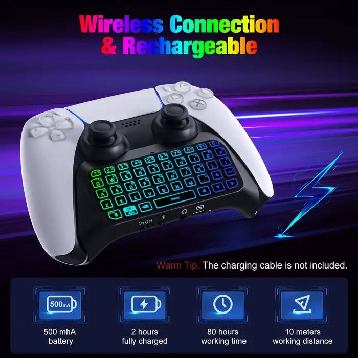 Clavier rétroéclairé rvb pour manette PS5