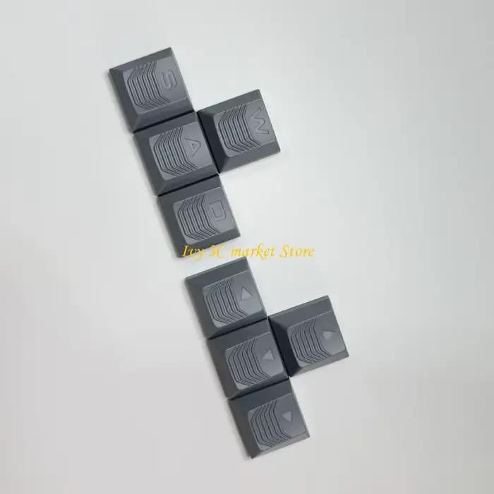 D7YC WASD CLIES COURCES KEYCAPAPS Backlights Translucent Améliorent le clavier jeu pour les joueurs les programmeurs