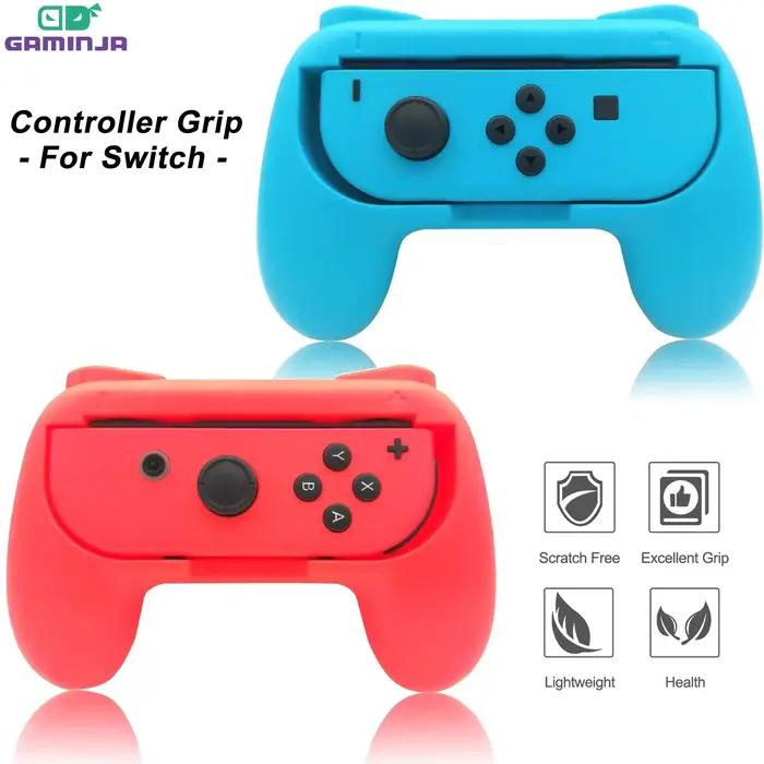 GAMINJA 2Psc contrôleur de poignée résistant à l'usure pour Nintendo Switch