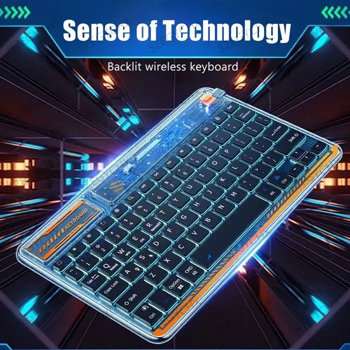 Clavier Bluetooth rétro Crystal Patch Lado design rétro compatible iPad Android Windows iPhone tablette Samsung Huawei polyvalent pour créateurs et professionnels