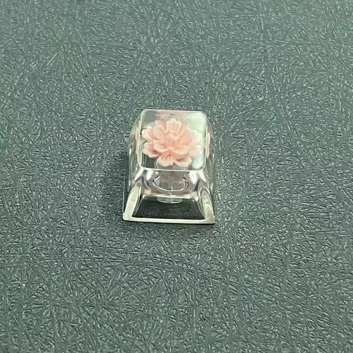 Capuchons de touches de clavier mécaniques à fleurs roses