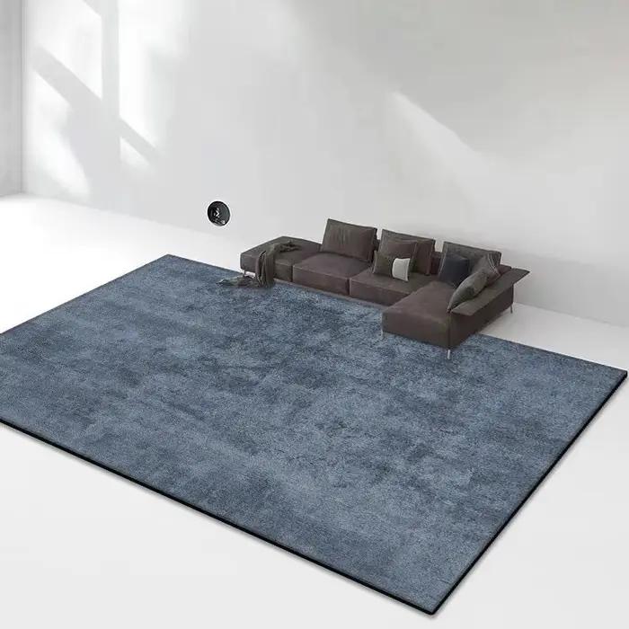 Grand tapis gris moderne facile à nettoyer, décoration de salon, maison, chambre à coucher, léger, de luxe, doux, lavable
