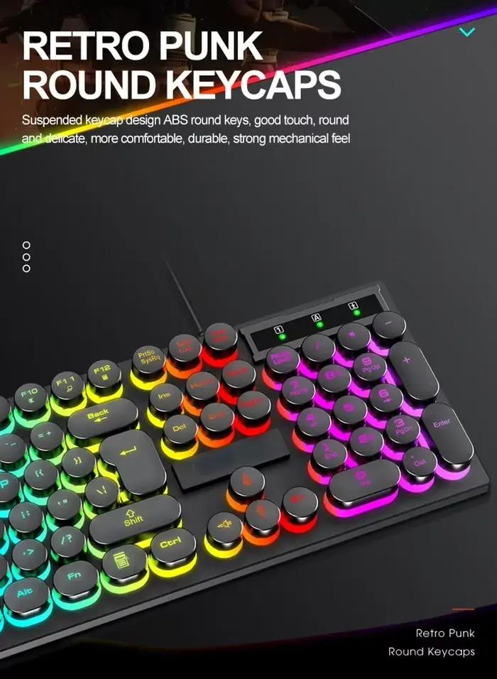 Clavier mécanique de jeu rvb