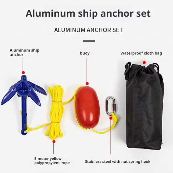Kits d'ancre de Kayak marin, accessoires d'ancre pliants pour Kayaks de pêche, canoë, Jet Ski, planche à pagaie SUP et petites bateaux