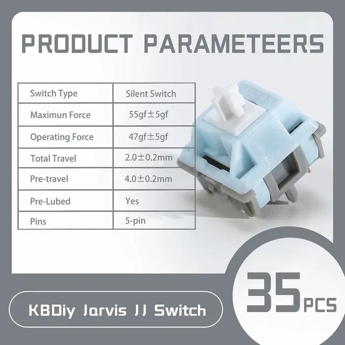 KBDiy Jarvis JJ – interrupteurs silencieux pour clavier mécanique