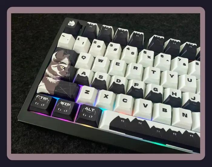 Capuchons de touches personnalisés Black Cat pour clavier mécanique DIY