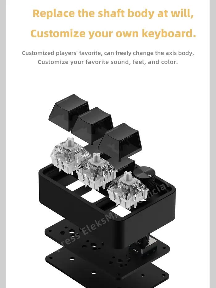 Clavier mécanique en alliage d'aluminium EleksMaker