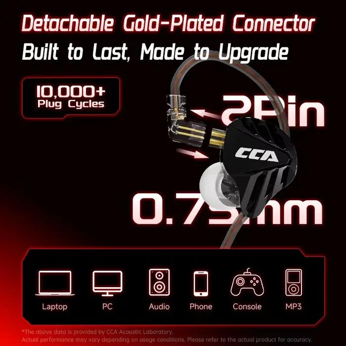 Casque de jeu filaire intra-auriculaire CCA Falcon à double action