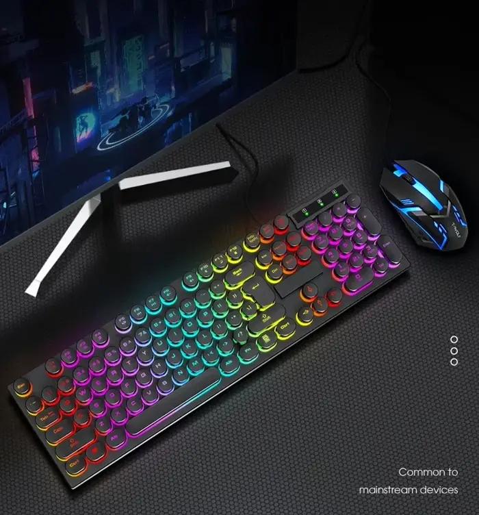 Clavier mécanique de jeu rvb