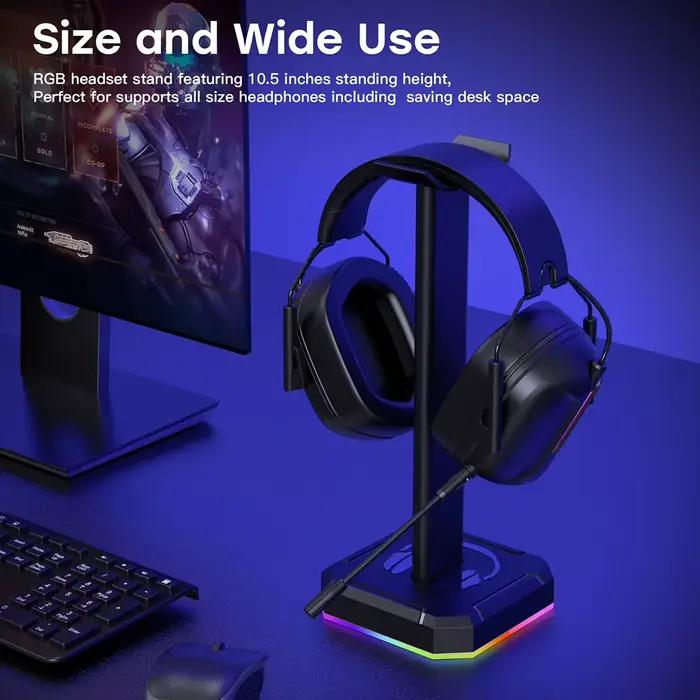 Support de casque, rétro-éclairage rvb